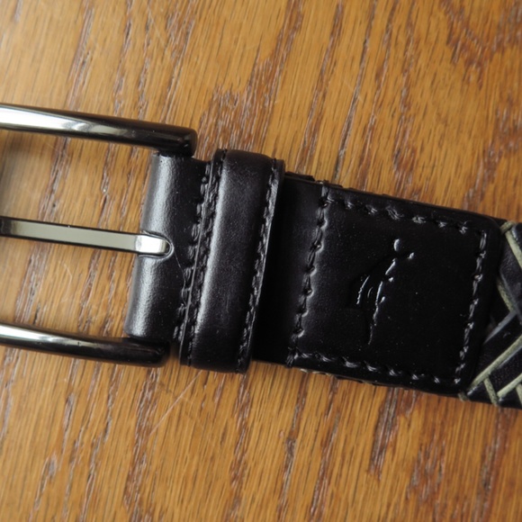 Tommy Bahama Black Leather Braided (40) NEW 🌴 - Picture 3 of 7